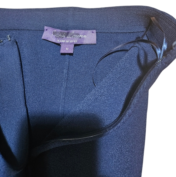 Vintage Ralph Lauren Collection Purple Label Navy Blue Pencil Skirt Medium - Picture 4 of 8